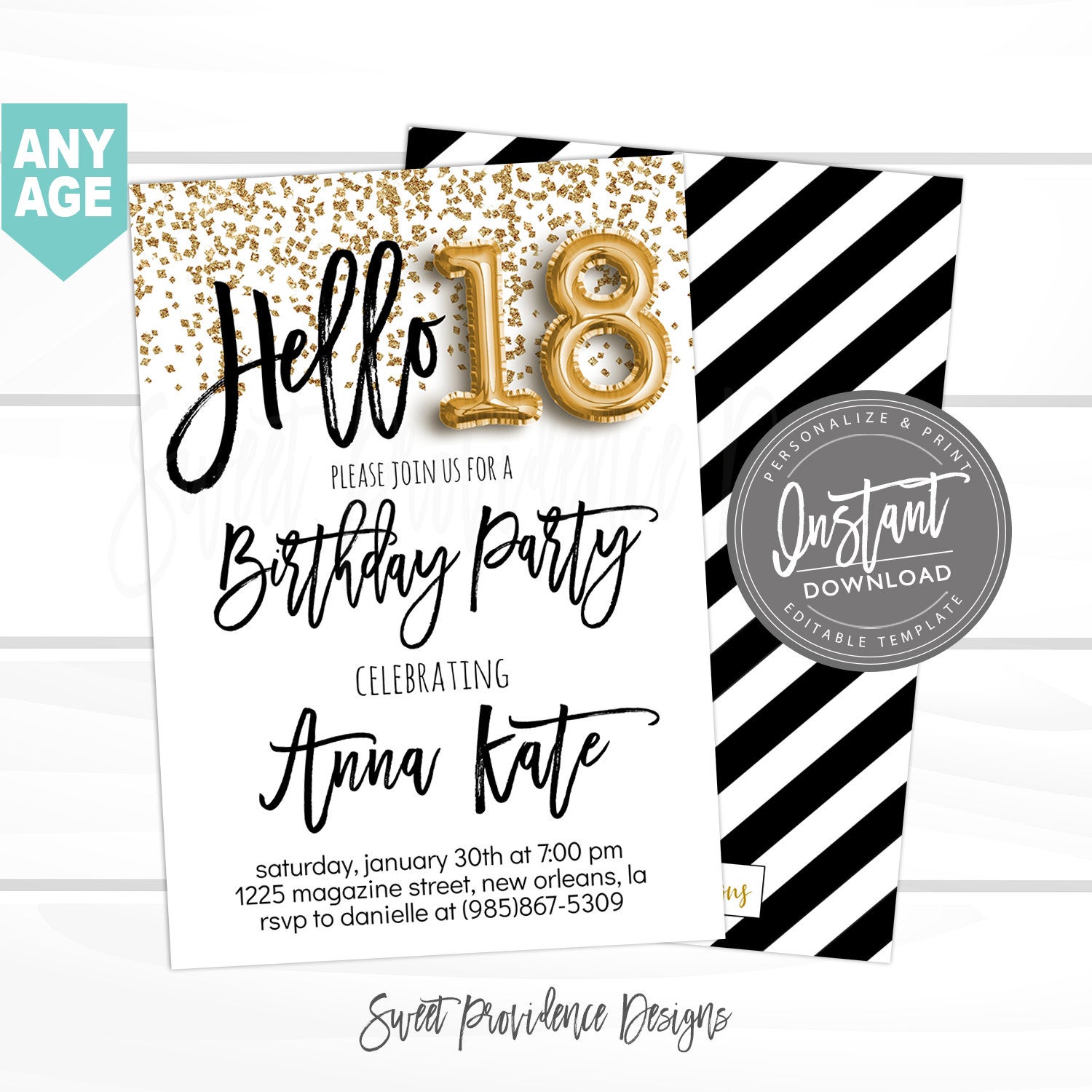 18th-birthday-invitation-sweet-providence-designs