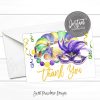 Mardi Gras Thank You Card – Sweet Providence Designs