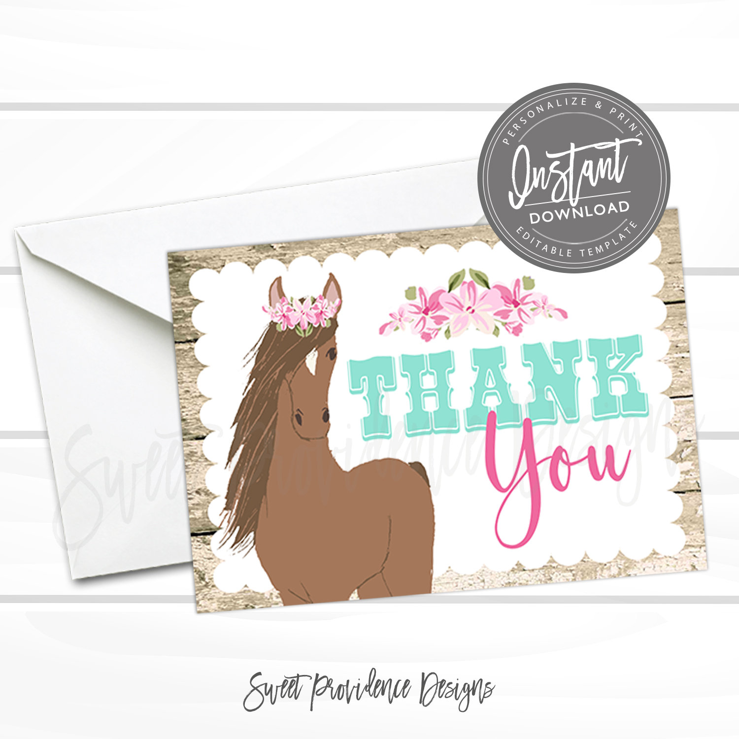 horse-thank-you-card-sweet-providence-designs