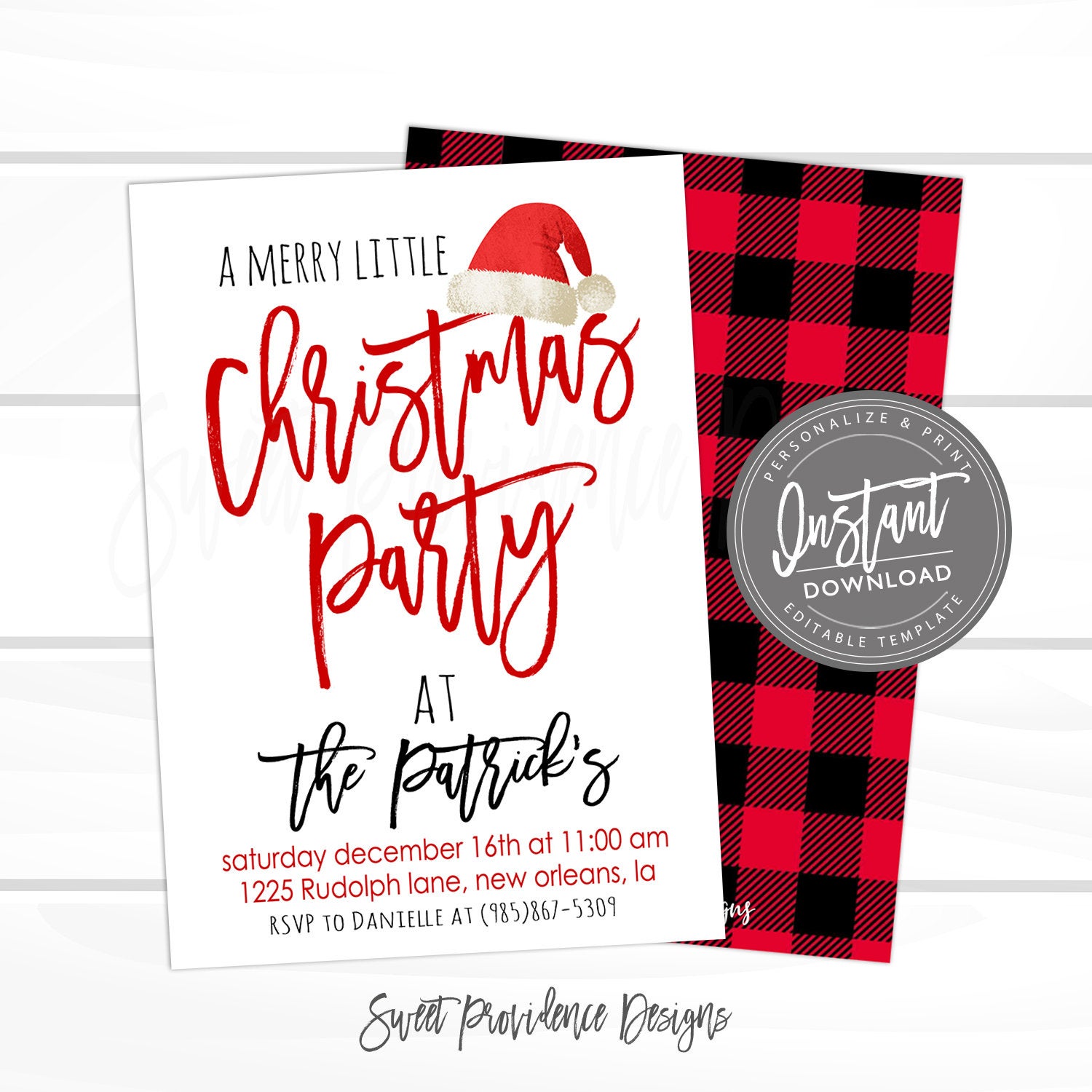 Company Christmas Party Invite Template from www.sweetprovidence.com